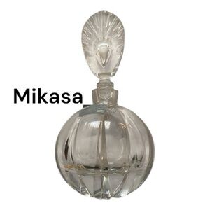 Elegant Mikasa Clear Crystal Perfume Bottle